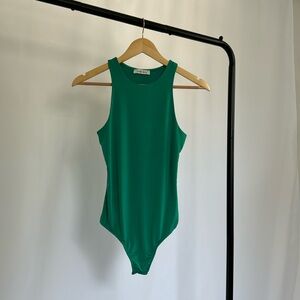 Shiny Emerald Green Bodysuit | I Bring the Spring to Any Occasion